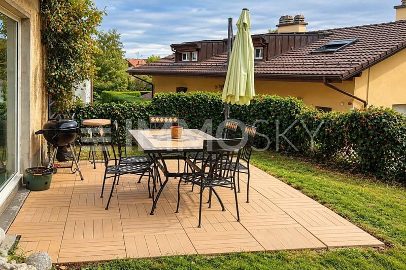 Terrasse et jardin 2.5 pces rez inférieur