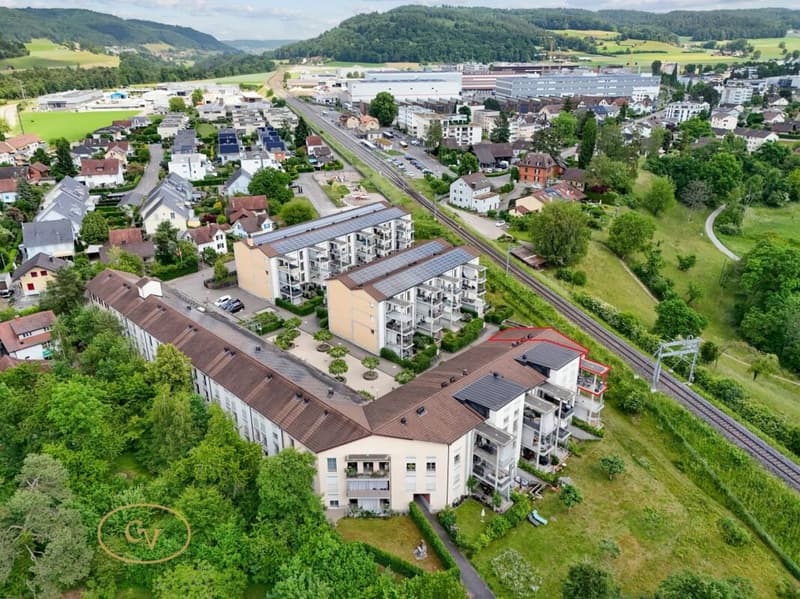 Vogelperspektive auf die Überbauung