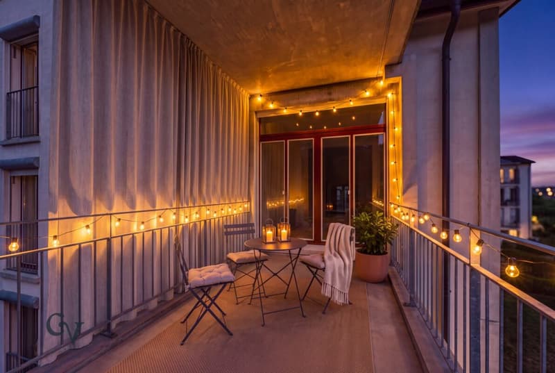 Balkon - Staging (Abend)