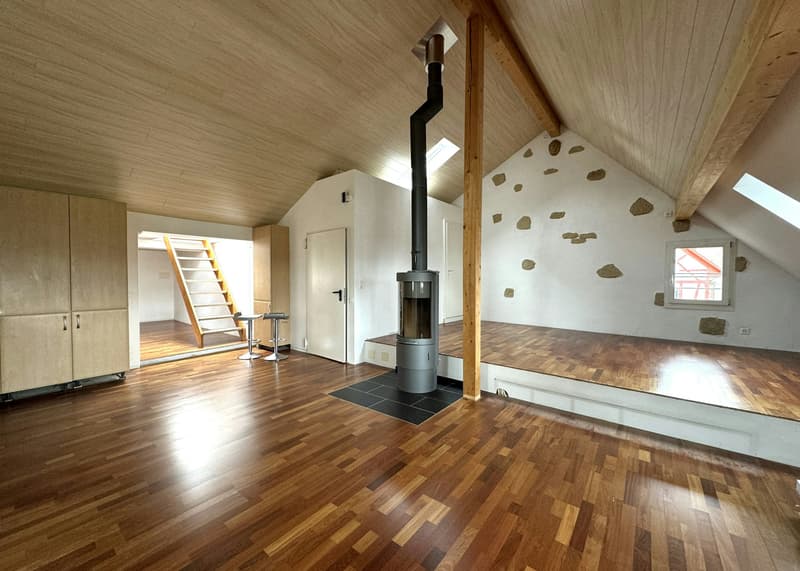 Wohnzimmer mit Schwedenofen