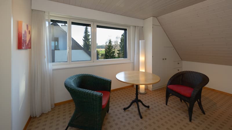 Das Studio mit Aussicht im Dachgeschoss