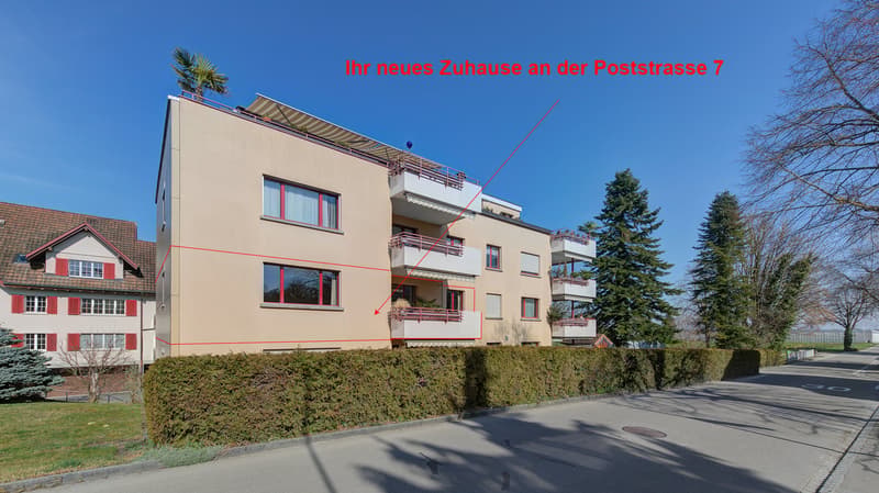 Die Wohnung an der Poststrasse 7 (Tempo-30-Zone)