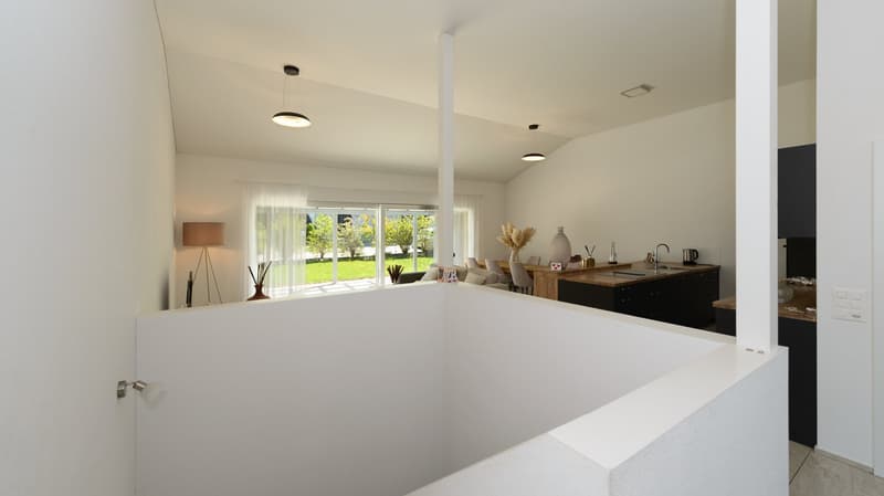 Blick vom Entrée in den Wohnbereich (Haus 2)