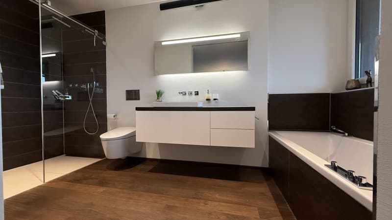 Badezimmer, Dusche, Lavabo