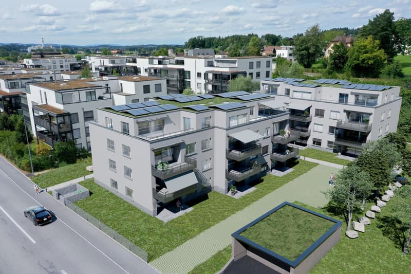 Ansicht Liegenschaft A und B