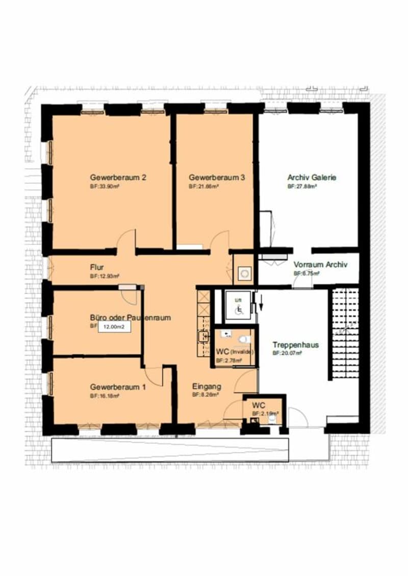 Nuovi uffici o sale di pratica moderne, in un edificio storico nel centro di Schwarzenburg. L'affitto include la sala comune con cucina, guardaroba, lavanderia ... (7)