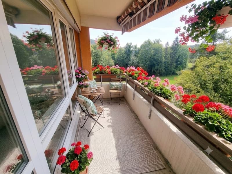 Helle 1-Zimmer-Wohnung frisch gestrichen, mit neuem Boden und Balkon ins Grüne (3)