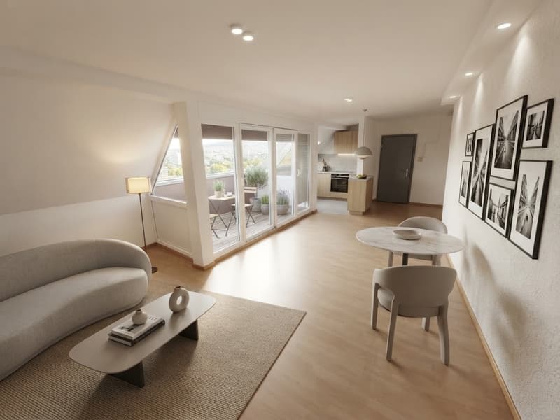 Traumhafte Dachwohnung mit atemberaubender Aussicht über Zürich! (1)