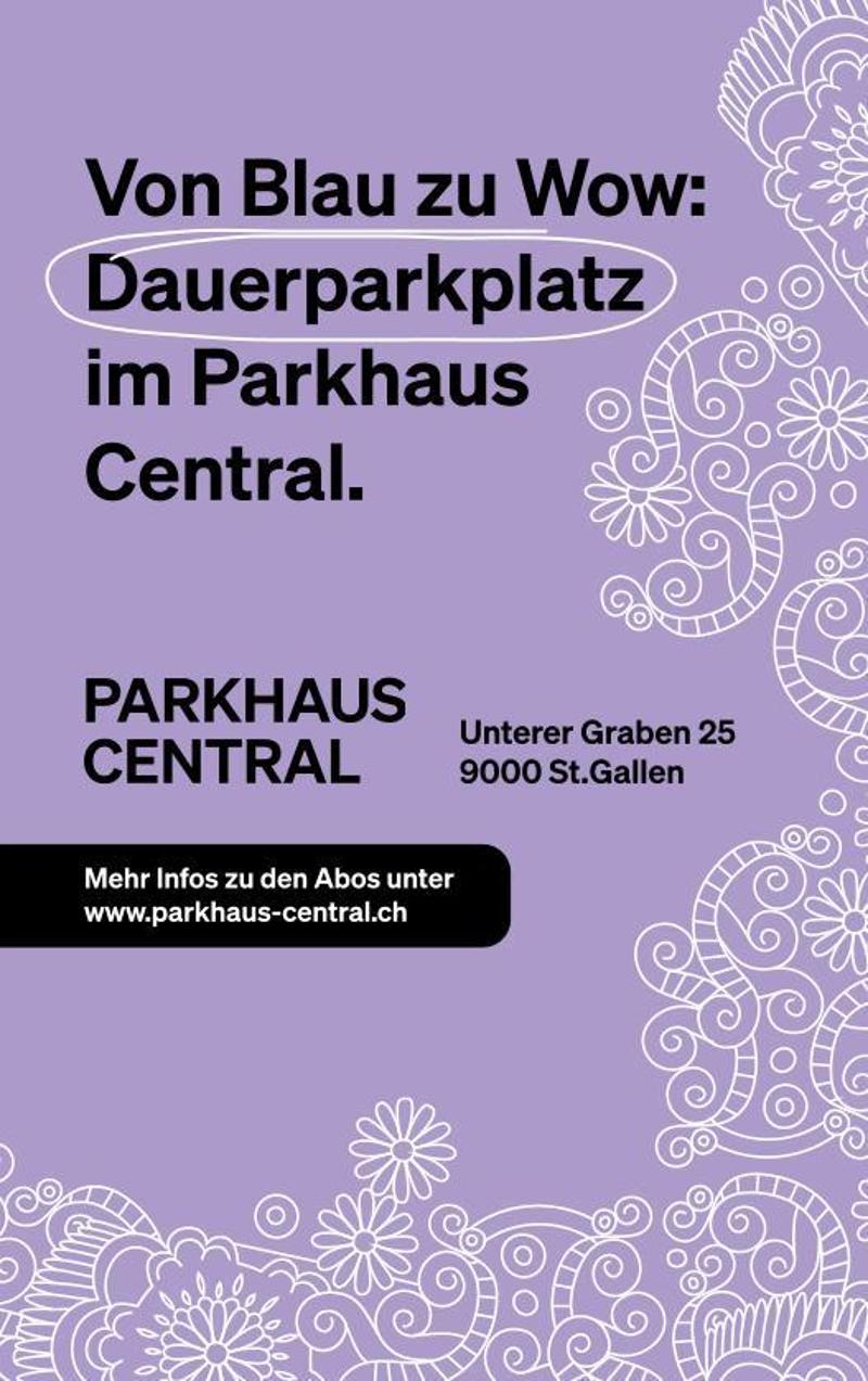 Parking central à St. Gallen 24/7, places de parking larges, à partir de CHF 180 / mois (9)