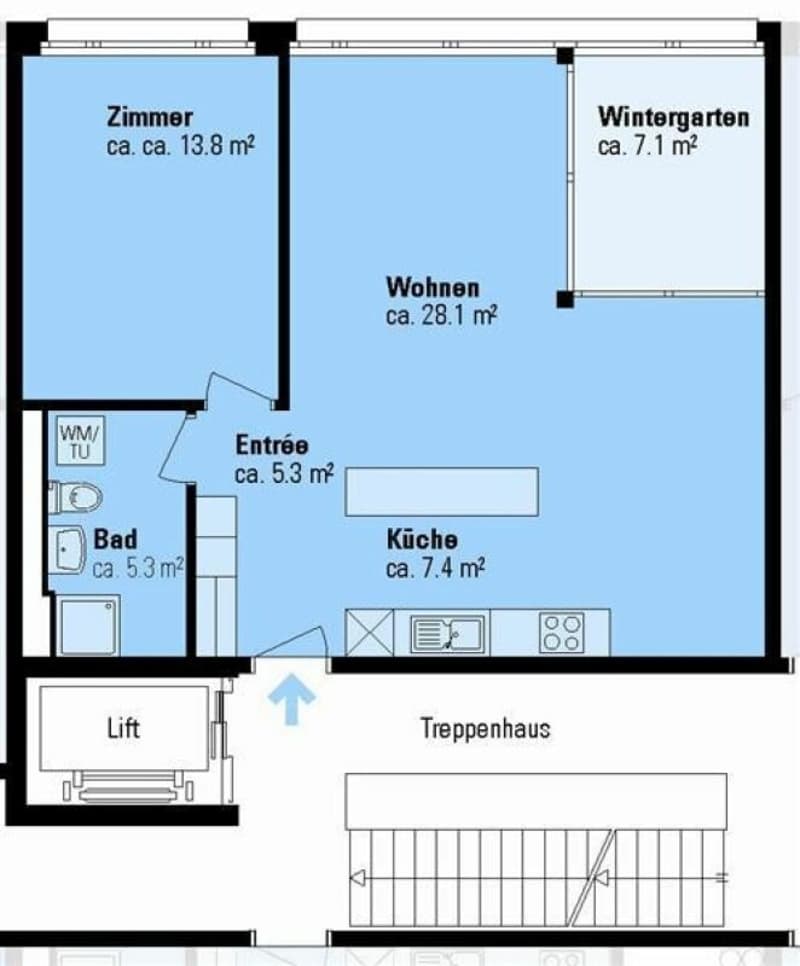 2.5 Room Apartment Ettenfeld North - Zurich Seebach (6)