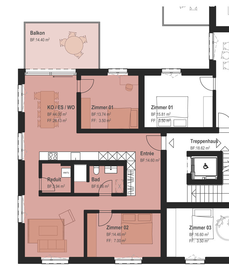 Neubau 3.5-Zimmer-Wohnung mit Balkon und schöner Aussicht in Bilten (5)