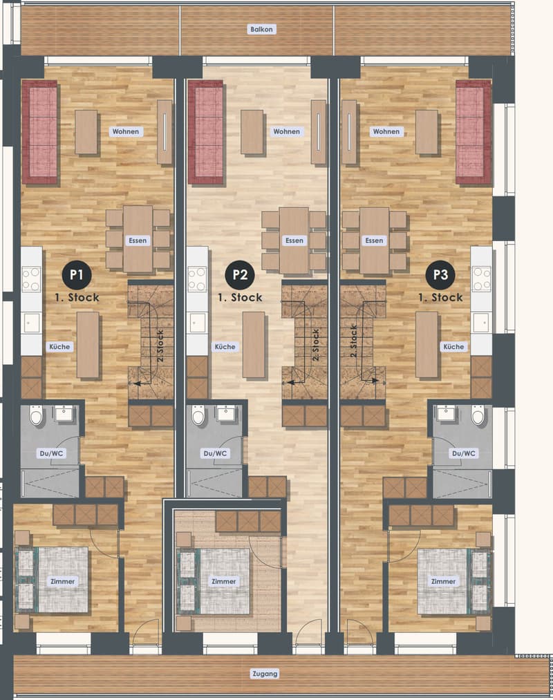Primavera - 4.5 Maisonette Apartment South / West (P1 / P2 /P3) (5)