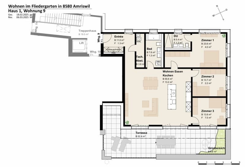 New construction project "Fliedergarten" - modern living with style and sustainability - luxurious attic apartment (5)