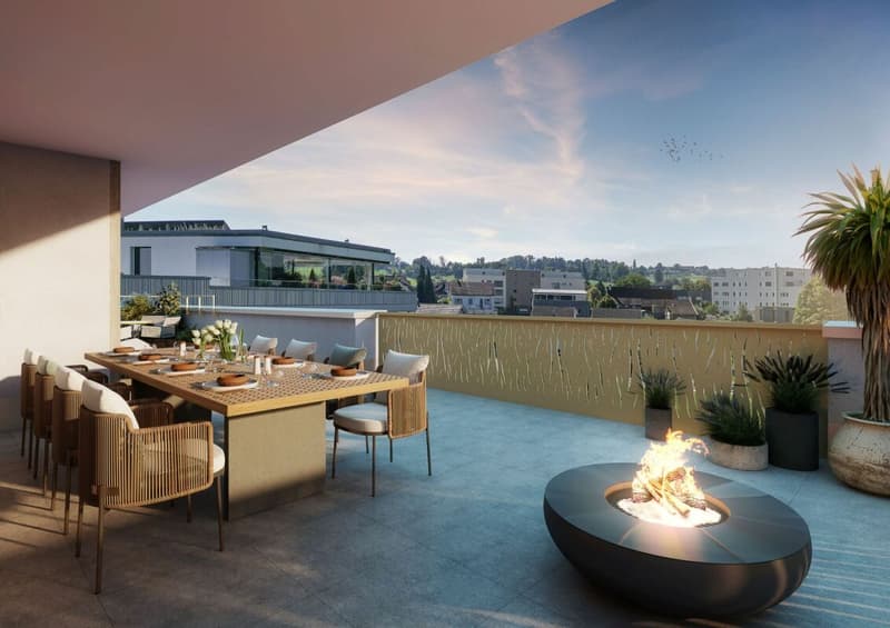 Progetto di costruzione nuova "Fliedergarten" - vita moderna con stile e sostenibilità - maisonette in attico di alta qualità (6)