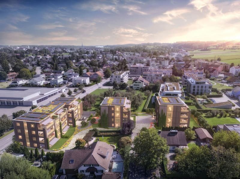 Progetto di costruzione nuova "Fliedergarten" - vita moderna con stile e sostenibilità - maisonette in attico di alta qualità (4)