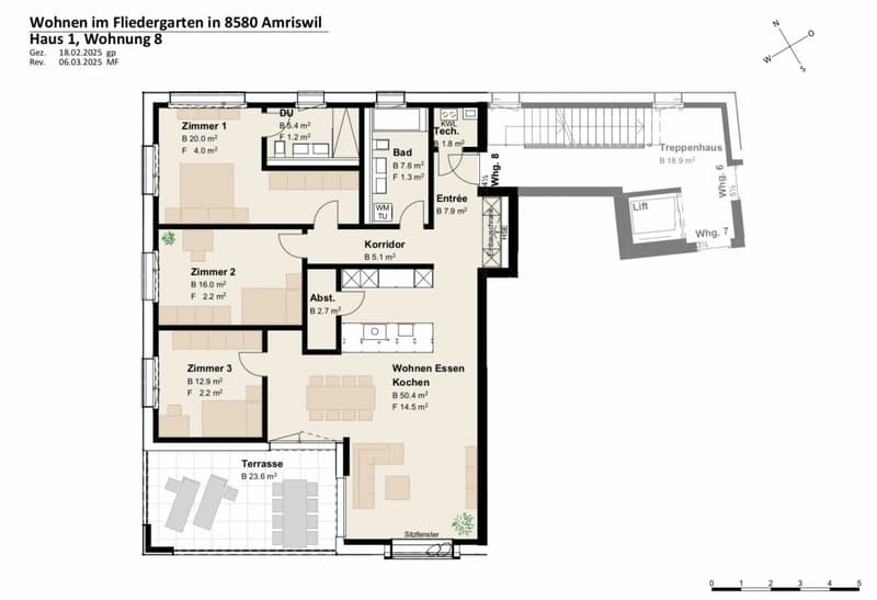 Neubauprojekt «Fliedergarten» - modernes Wohnen mit Stil und Nachhaltigkeit - hochwertige Obergeschosswohnung (5)