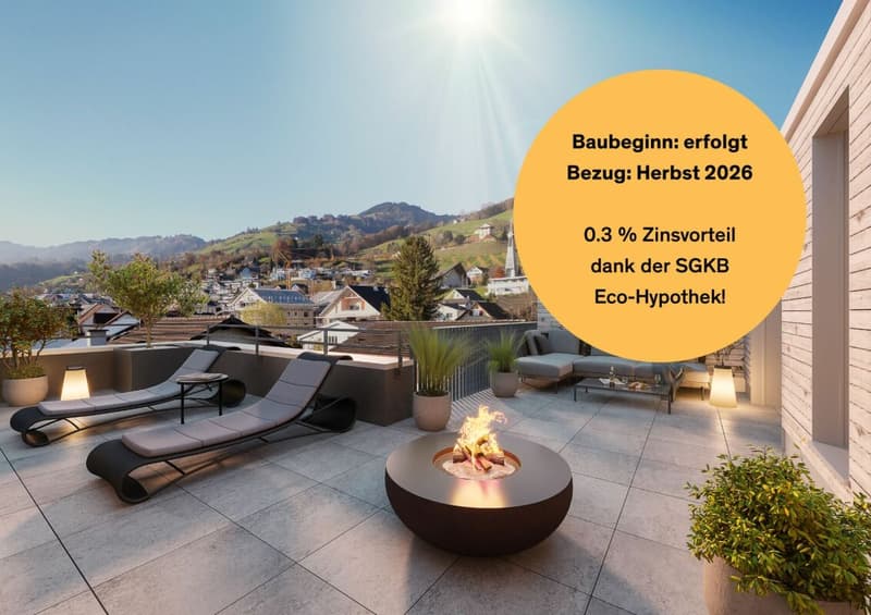 Äusserst hochwertige Attikawohnung mit riesiger Terrasse und wunderschöner Weitsicht (1)