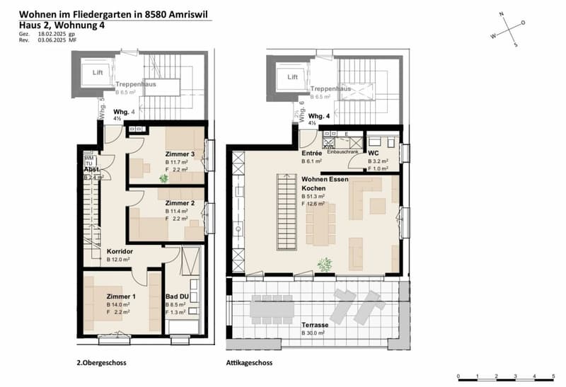 Neubauprojekt «Fliedergarten» - modernes Wohnen mit Stil und Nachhaltigkeit - hochwertige Attika-Maisonette (5)