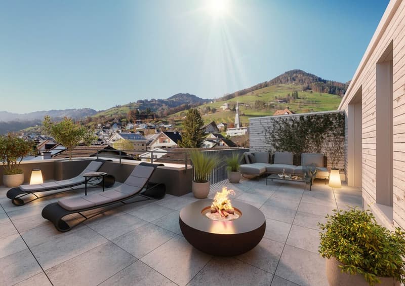 Äusserst hochwertige Attikawohnung mit riesiger Terrasse und wunderschöner Weitsicht (7)