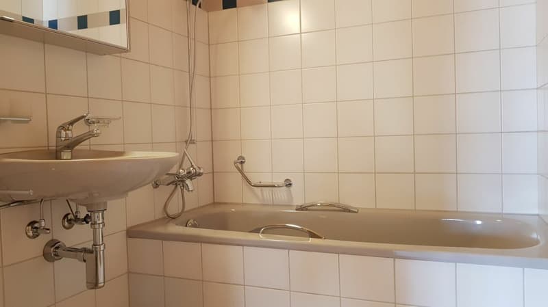Nasszelle mit Badewanne