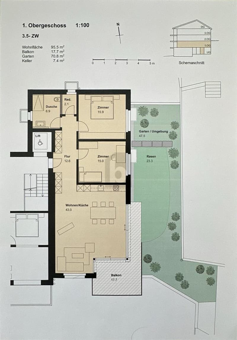 Avec sa propre tour de lavage et jardin (70 m2) (5)
