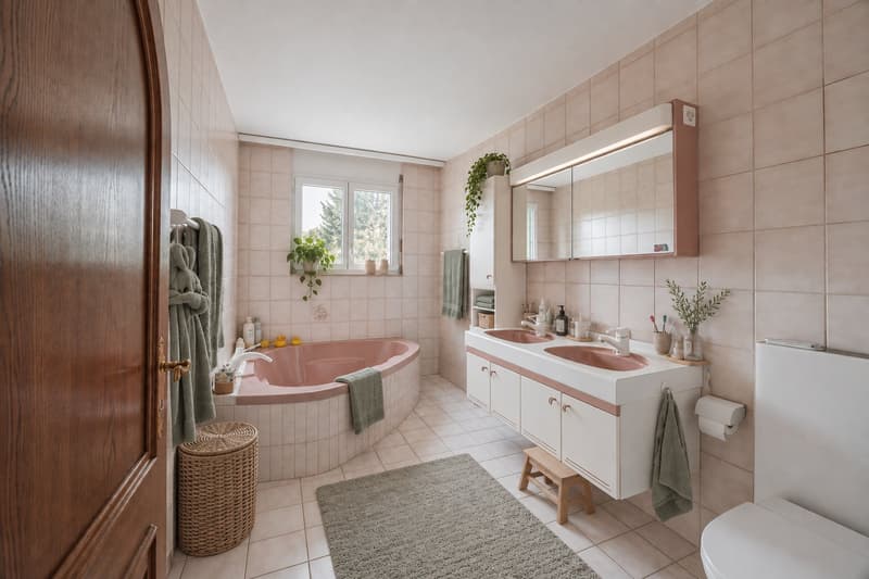 Badezimmer mit viel Licht