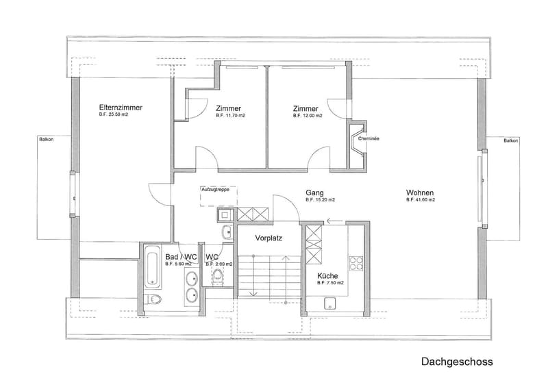 Charmant appartement de 4 pièces au dernier étage avec vue sur le lac à Küsnacht ZH (12)