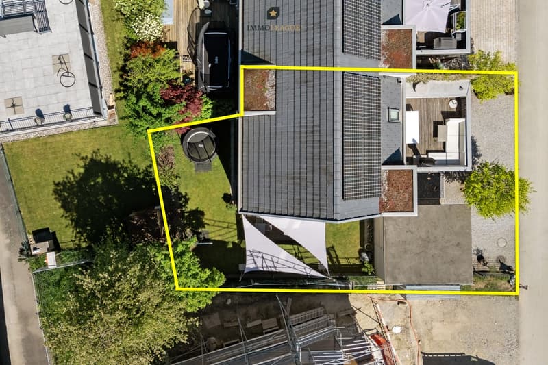 Das 288 m2 grosse Grundstück an begehrter Lage.