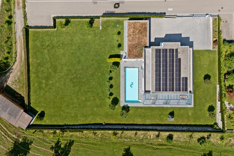 Das 3.289 m2 grosse Grundstück mit Baulandreserve, welches an einer Landwirtschaftszone angrenzt.