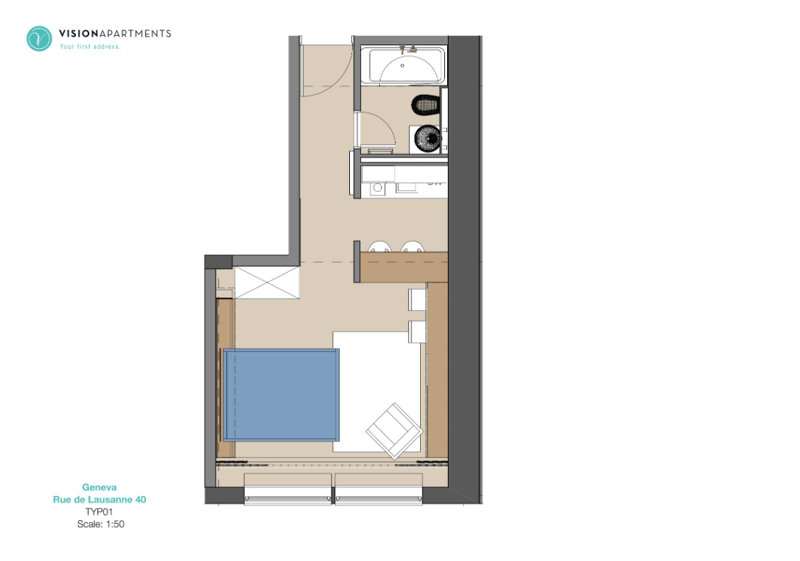 Elegant Studio Apartment in Central Geneva (4)