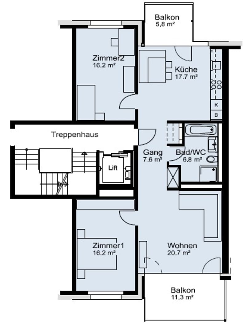 Moderne und gemütliche 3.5-Zimmerwohnung (2)