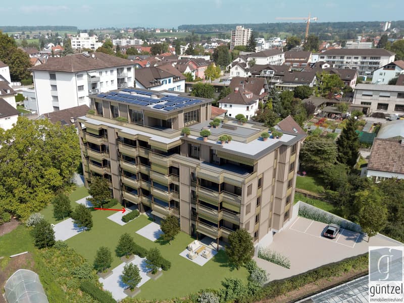 4.5-Zimmer-Gartenwohnung mit zwei Sitzplätzen