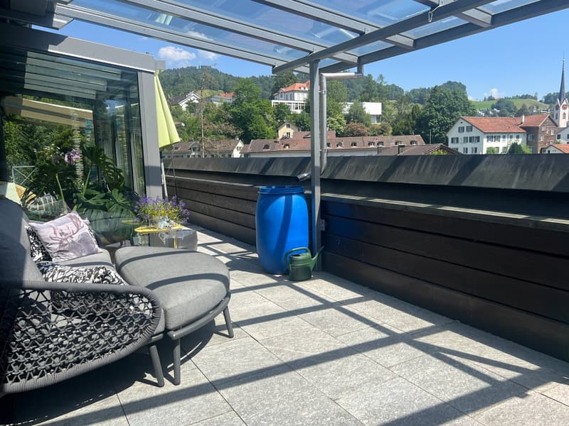 gedeckte Terrasse