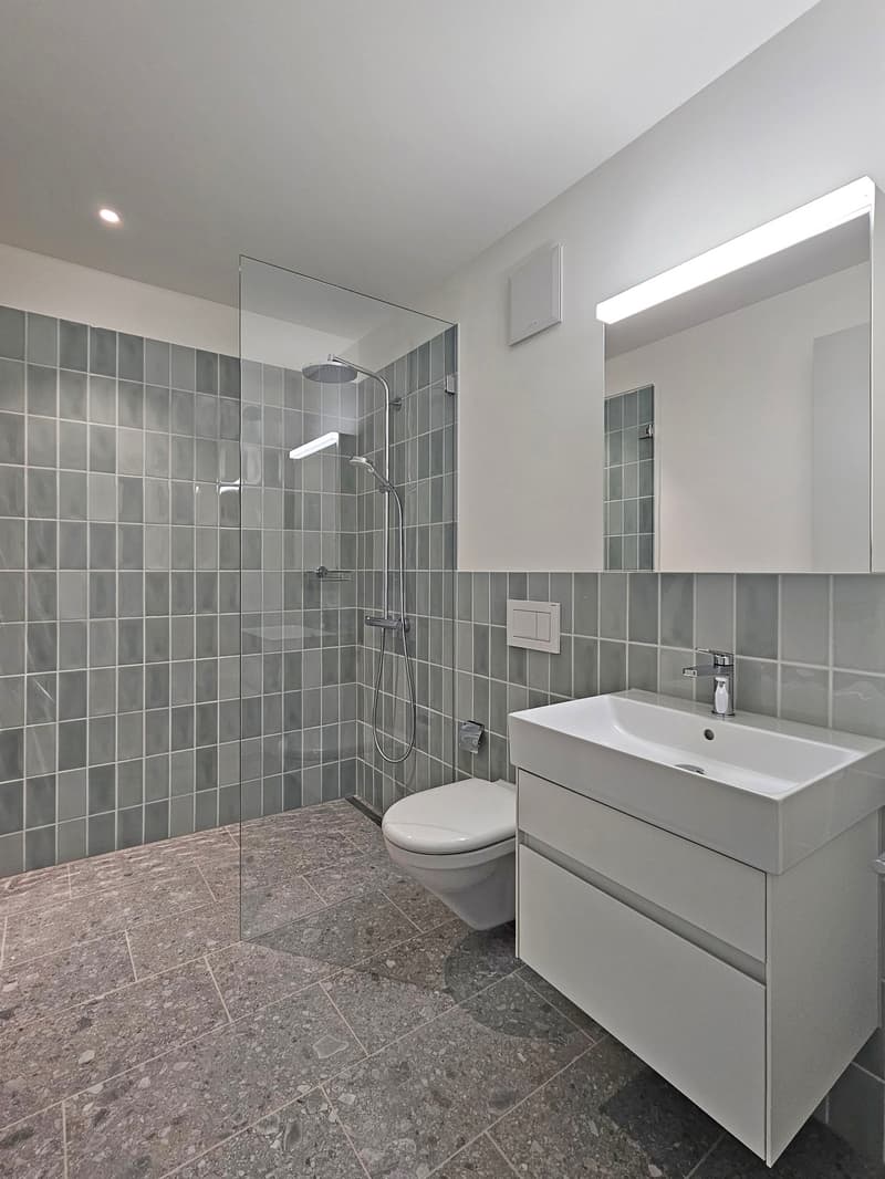 Dusche, WC, Lavabo mit Unterbau