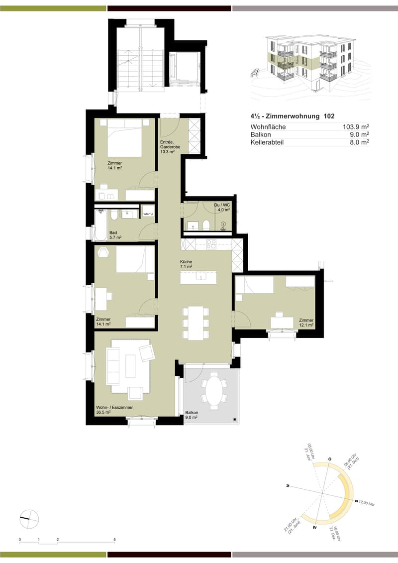 4.5 Zimmer-Wohnung Nr. 102 im 1. OG