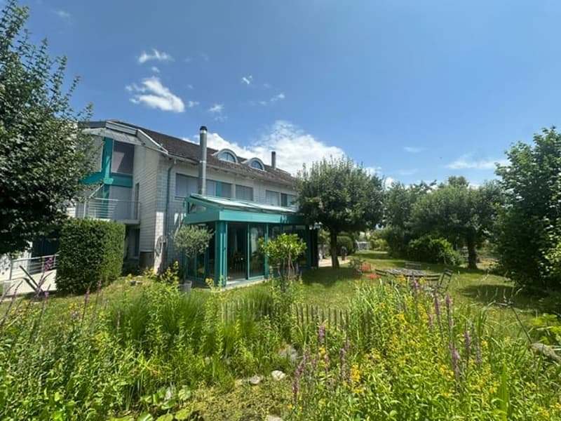 Ansicht Eigenheim west mit Umgebungsanteil