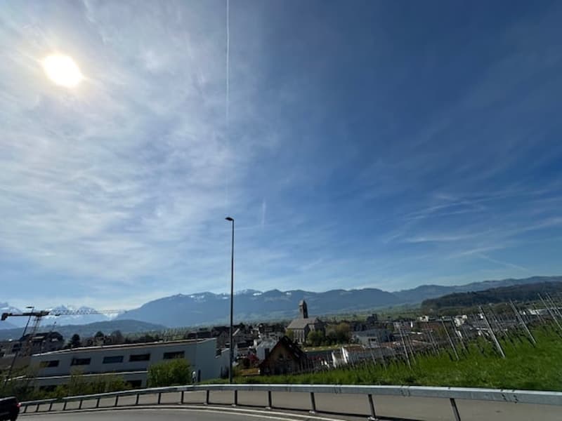Aus- und Fernsicht in Bergketten und Voralpen süd