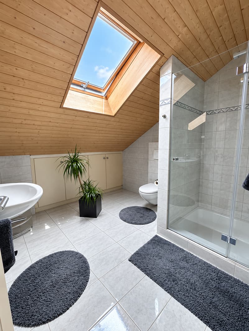 Dusche-WC im Dachgeschoss