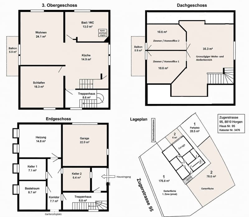 Maisonette mit Seesicht, privatem Garten und einzigartigem Wohnatelier inkl. Garage (35)