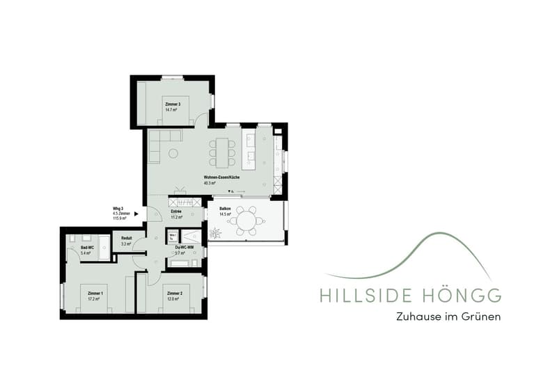4.5 Zimmerwohnung Hillside Höngg