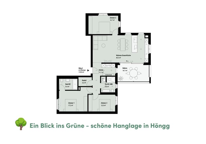 4.5 Zimmer Etagenwohnung