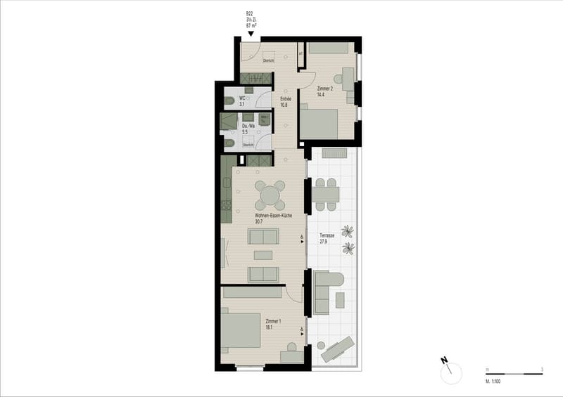 Jetzt bezugsbereit: Moderne Neubau Attikawohnung B22 im Herzen von Zürich-Affoltern (15)