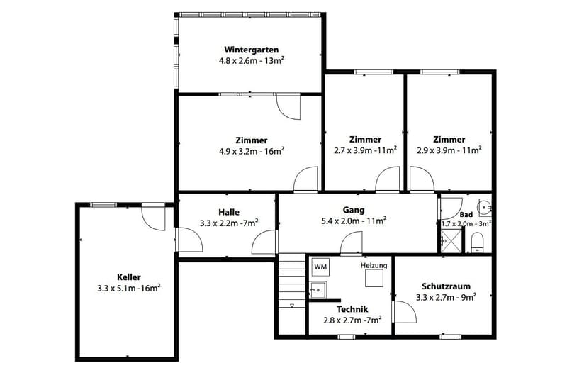 Attractive 5½-room single-family house with garage and beautiful mountain view (13)