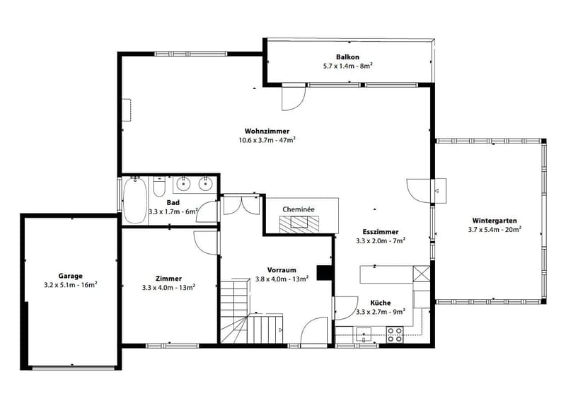 Attractive 5½-room single-family house with garage and beautiful mountain view (12)