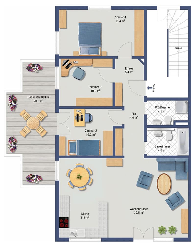 5.5-Zimmer Etagenwohnung mit grossem Balkon  an ruhiger, familienfreundlicher Lage (6)
