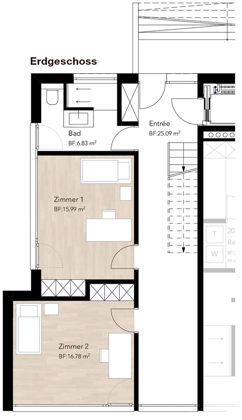 2.5-Zimmer Attika-Maisonette mit grosser Terrasse: Stilvoll Wohnen mit Weitsicht und modernem Komfort. (8)