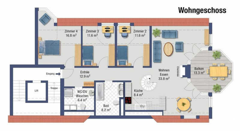 4.5-room attic maisonette in a quiet location (10)