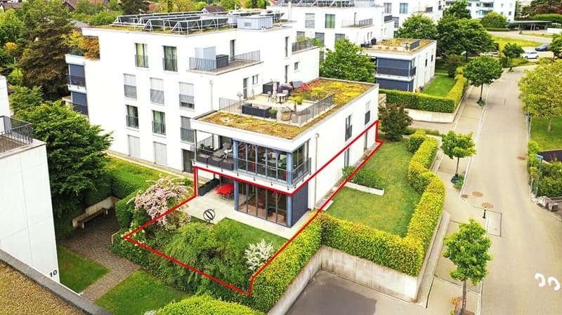 Elegante appartamento giardino 3.5 locali con serra, tranquillo e centrale (11)