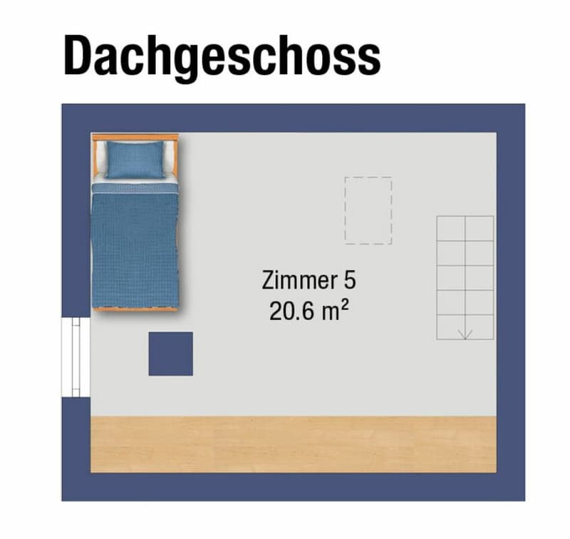 5.5-Zi. Bauernhausteil mit Scheune, viel Umschwung, Weit- und Seesicht (17)