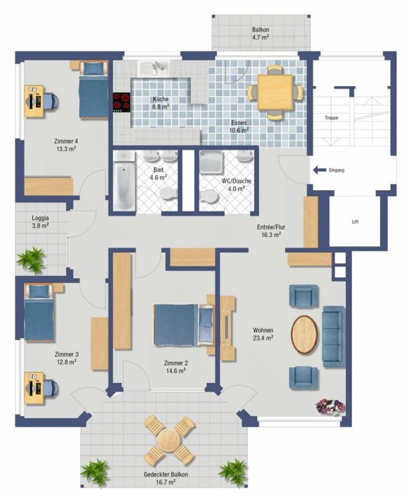 Gepflegte 4.5-Zi. Eigentumswohnung an idealer Lage mit grossem Balkon (13)